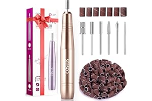 COSLUS Fresa elettrica per unghie in gel: velocità e direzione di rotazione regolabili per manicure e pedicure, fresa elettrica per unghie in gel, per uso domestico e salone (oro)