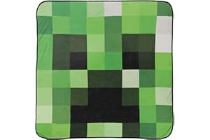 ‎JAY FRANCO Jay Franco Minecraft Mojang Creeper Graphic Super Plüsch Fleece Decke Überwurf