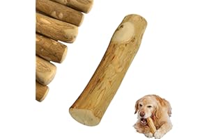FAVPET Palitos de Madera de Café Masticable, Mordedor Perro Cachorro Masticar, Palo de Cafe para Perro, Mordedor para Perros y Cachorros, Barritas Perro, Juguete Perro Indestructible S (Paquete de 1)