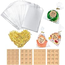 200 Pièces Sachets Cellophane Transparent, Sacs En Plastique