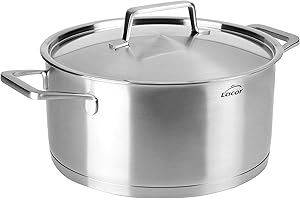 Lacor Foodie Cacerola con Tapa, Acero Inoxidable, Gris, 26 cm