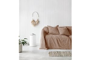 il dolce stile della tua casa telo copridivano copri poltrona copriletto in cotone gran foulard tinta unita made in Italy (tortora, matrimoniale)