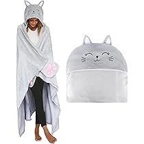 Coperta Con Maniche E Cappuccio - Plaid Indossabile Per Divano 160x130cm, Grigio Gatti - Foto 8