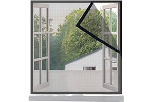 Risareyi Mosquitera Ventana de Fibra de Vidrio 50x80cm, Bordes Totalmente Envueltos, Gris Malla Mosquiteras Para Ventanas Balcón Exterior, Antimosquitos Cortina Mosquiteras con Cinta de Gancho