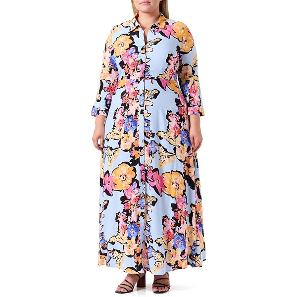YAS Women's Yassavanna Long Shirt Dress S. Noos Dress, Mellow Rose/AOP:liro  Print, XS : Amazon.co.uk: Fashion