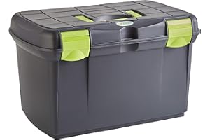 Covalliero KERBL Arezzo Coffre de Pansage pour Cheval Noir/Pistache