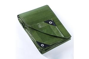 GUARD SHIELD Bâche de Protection Bâche Imperméable étanche 2x2m Vert 160g/m² Polyéthylène Bâches UV Résistant avec œillets