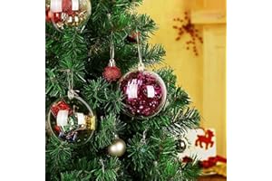 UTEN Lot de 20 Boules de Noël en Acrylique Transparent 8 cm pour décoration de décoration Petit Dessert ou fête de Mariage Halloween