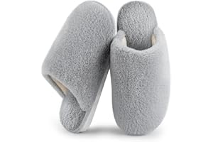 BENPEN Fluffy Slippers Women,Memory Foam Ladies Slippers for House,Cosy Women's Slippers Faux Fur Lined,Anti-Slip Mens Womens Slippers Outdoor Shoes,Plush Home Slippers for Women,Winter Christmas Gifts