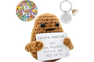 ADARPA Patata Positiva + Llavero Personalizado + 50 Pegatinas | Regalo Mujer y Regalo Hombre | Regalos Originales para Hombre | Regalo Cumpleaños Mujer, Hombre y Adolescentes | Motiva a un ser querido