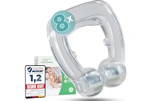 Perfekt-Schlafen24® 8X Premium Clip gegen Schnarchen inkl.Aufbewahrungsbox - TESTSIEGER2023*- Schnarchstopper zum Besser Schlafen & Atmen