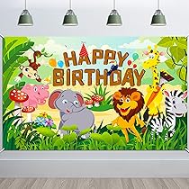 Kit Decorazioni Per Festa 3 Anni 'Young Wild And Three' Tema Giungla E Ghepardo, Con Palloncini, Striscione, Sfondo, Topper Per Torta E Cupcake, 24 Pezzi