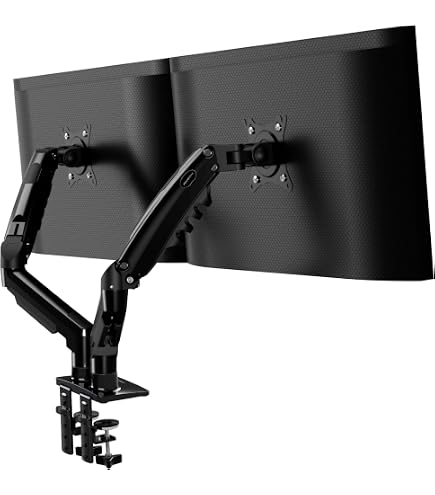 Monoprice Workstream – Supporto Doppio Monitor Da Scrivania Con Molla A Gas, Per Schermi 15-34 Pollici - 3