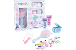 MOMOMI Decoden Mirror And Brush, 1 Kit per Decorazione per Spazzola e Specchietto con Crema Sintetica e Charms