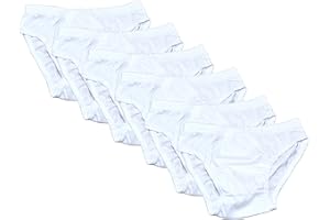 Fontana Calze Set da 6 Paia di Slip Bambino in Cotone 100% con Filato Certificato e Taglie dalla 2 Anni alla 10.