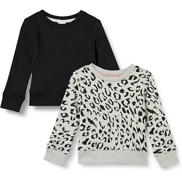Sweat-shirt Femme Amazon Essentials à Col Rond - Polaire Brossée Intérieur - Coupe Décontractée - Manches 3/4
