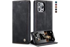 Cracedily Handyhülle für iPhone 12/12 Pro Hülle, Klapphülle Premium Lederhülle Klappbar Flip Case Tasche Magnet Kartenfach Standfunktion Klapphülle Schutzhülle für iPhone 12 Pro 6,1", Schwarz