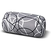 Kuschel-Maxx 5258 Rouleau de Coussin de Relaxation ligné Gris 33 x 17 cm