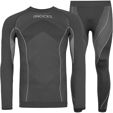 Bonjour Thermounterwäsche-Set Herren – 2 Langarm-Shirts & 2 Lange Unterhosen, Warme Winter-Basisschicht