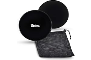 Limm Core Sliders Exercise Discs (Set of 2) Dual-Sided Fitness Gliders to Strengthen Core, Balance and Improve Flexibility - Sliding Disc for Hardwood, Carpet & More | Bonus Carry Bag