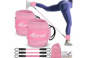 HPYGN Ankle Resistance Bands with Cuffs, Ankle Bands for Working Out, Resistance Bands for Leg Butt Training Gym Equipment for Kickbacks Hip Gluteus Training Exercises, Ankle Strap with Exercise Bands
