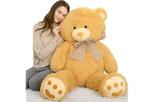 MorisMos XXL Oso de Peluche Gigante, 150cm Marrón Osito Peluche Grande Kawaii Suave Osito de Peluche 1.5m Teddy Bear Regalo para Niños Novia Madres Novia Cumpleaños Deco