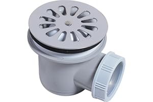 Wirquin 30724002 Bonde de douche Ø60 grise avec sortie horizontale