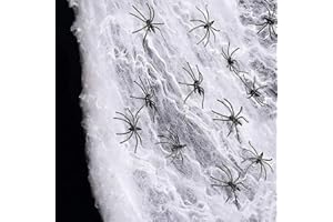 Niwieoi 60g Cobwebs Halloween Decorations,Spider Web Decoration,Halloween Spider Web,cobweb,Spider Webwith 30pcs Fake Spiders,Halloween Cobwebs,Cobwebs,Spiders Web Decoration,Halloween Decorations