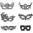 6 Pezzi Maschera Mascherata Donna Maschera Occhio Veneziano Maschera di Pizzo Sexy per Halloween Mascherata Carnevale Festa C