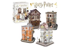 PARTY TOWN Puzzle 3D Harry Potter - Set De Callejón Diagón | Puzzle 3D Niños | Puzzle Harry Potter 273 Piezas | Puzzles 3D | Harry Potter Regalos | Harry Potter Puzzle 3D