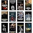 Posters Inc Cristiano Ronaldo Posters for Room Decor, Aesthetic Posters, Set of 12, 8x12 inch, Motivational Quotes, Matte Paper, 300 GSM, Birthday Gifts for Men/Boy