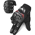 KEMIMOTO Motorcycle Gloves Men Women, Summer Motorbike Gloves Mens, Touch Screen Breathable Motorbike Gloves for Motocross Racing BMX MTB Cycling