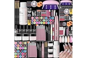 ‎AOKITEC Aokitec Nägel Selber Machen Set, Adventskalender 2025, Nagelset Gelnägel Starterset, Acryl Nägel Starterset, Gel Nagellack UV mit Acrylpulver Acryl Liquid Nagelfräser UV Lampe, Nail Art Geschenke