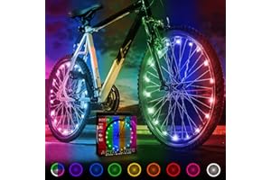 Activ Life Luces LED para Ruedas de Bicicletas Baterías Incluidas. Obtén un 100% de Brillo y Visibilidad Desde Todos los Ángulos para una Máxima Seguridad y Estilo (Conjunto para 2 Ruedas)