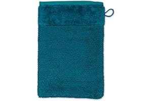 MÖVE Bamboo Luxe Gant de Toilette 15 x 20 cm, Fabriqué en Allemagne, 60% coton / 40% viscose en pulpe de bambou, Deep Lake (Bleu)