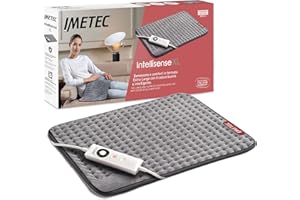 Imetec Intellisense XL, extra-großes Heizkissen für Rücken und Beine, Wärmekissen 38 x 50 cm, Microplüschstoff, 5 Temperaturen, Electro-Block- Sicherheitssystem, schnelles Aufheizen, maschinenwaschbar