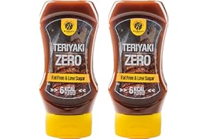 RABEKO PRODUCTS Rabeko Zero Salsa - mostaza con miel, 1 x 350 ml sin azúcar y baja en grasas (lote de 2, teriyaki)