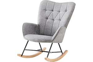 HOME DESIGN & CONFORT® Mecedora Lactancia Especial de Tela | Sillón Relax con Diseño Moderno y Ergonómico (Requiere Montaje).