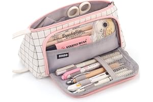 EASTHILL Big Capacity Pencil Case Large Pencil Pen Pouch Bag High Storage Case Middle School College Office Organizer for Student Teens Girls Adults