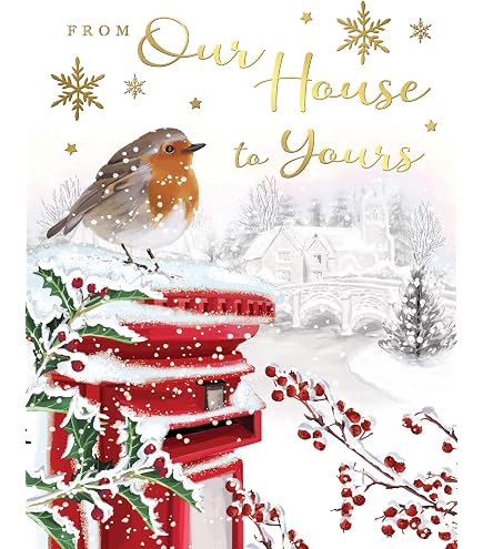 Piccadilly Greetings Weihnachtskarte „Zu Einer Familie“ – 20,3 X 15,2 Cm, Hochwertig, In UK Designed
