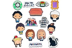 ENVEE Shoe Decoration Charms, 16pcs Shoe Charms for Friends for Croc Charms, Durable Water Proof Shoe Decoration, Bracelet Wristband Accessories|/Birthday/Party/Gifts for Teens/Cartoon Boys Girls…