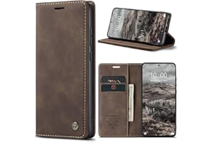 Cracedily Handyhülle für Xiaomi Mi 15T Pro 5G Hülle, Klapphülle Premium Lederhülle Klappbar Flip Case Tasche Magnet Kartenfach Standfunktion Klapphülle Schutzhülle für Xiaomi 15T Pro, Kaffee