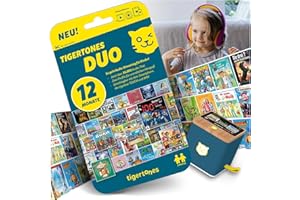tigermedia tigertones Duo Prepaid-Zugang 12 Monate | Audio-Streamingdienst für Kinder | Über 30.000 Audiotitel | Volle Kostenkontrolle | Nutzbar mit tigerbox Touch und MINI | Musikbox