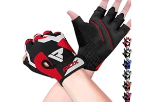 RDX Guanti Palestra Sollevamento Pesi Fitness, Antiscivolo Imbottito Presa Protezione, Elastico Traspirante, Powerlifting Bodybuilding Forza Allenamento Ciclismo Calisthenics Gloves, Uomo Donna