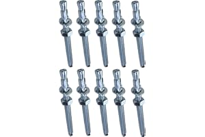 AERZETIX - C54006-10x Boulon Vis d’ancrage filetage long, Goujon à expansion - M8x95mm - en acier zingué - pour béton, pierre