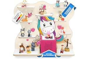 stadtecken wooden shelf for music box I Suitable for the Toniebox and Tonies I Perfect Tonie storage in the children's room I For standing up or hanging up (Pony, large)
