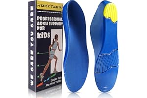ROCK TAKIN Orthopädische Einlegesohlen für Kinder, Orthopädische Schuheinlagen Kinder mit Arch Support für Plattfüße Fersensporn Plantarfasziitis