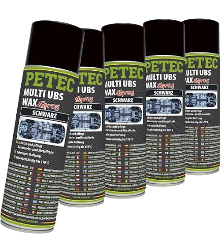 Petec UBS Wax Unterbodenschutz auf Wachsbasis Saugdose transparent 6000ml (6x) e