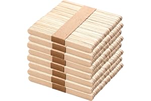 Wenrescry 400 palitos de madera para helados, palitos de madera para manualidades, madera natural, para manualidades y cosméticos (114 x 9 x 2 mm)