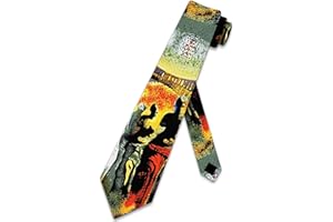 Three Rooker Salvador Dali tie Hallucinogenic tie mens necktie, Multi, One size